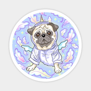 Feathers pug Magnet